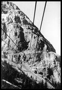 Aerial tramway at Base Metal Mine opening in Field, B.C.