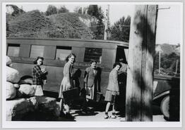 Women boarding bus to Penticton