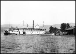 S.S. Aberdeen, sternwheeler at dock on Okanagan Lake