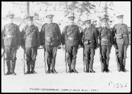 Internment camp officers, Field, B.C.