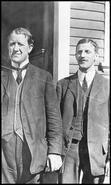 Walter Dewdney, Government Agent for Vernon standing with a friend