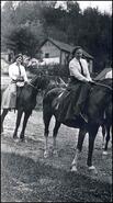 Unidentified women on horseback, early 1900s