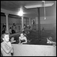 Swimmers at Y.M.C.A. swimming pool