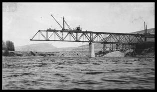 Construction of Ashcroft's fourth bridge