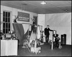 Industrial Exposition (1949) - Equipment at the De Laval cream separators and milkers display