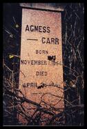 Agness Carr gravestone