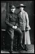 Joe Terry in military uniform with Margaret Terry