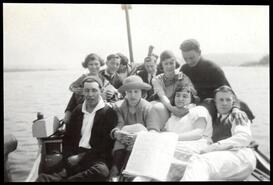 Unidentified group on a boat