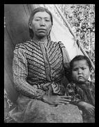 Indigenous woman and child