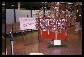 Vernon's Centennial tree on display and taking donations in the mall