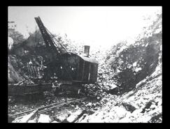 Knob Hill Mine steam shovel in glory hole