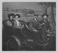 Trimble's and Pattens in automobile, early 1900's
