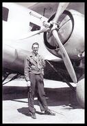 Bob Goldie with W.W. II era plane