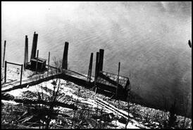 Dock at Emeny's landing on Shuswap River