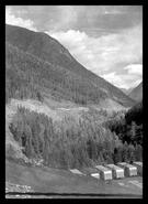 Construction trailers in Rogers Pass