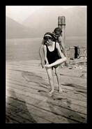 Eric Paterson and Mary Murphy at Kaslo wharf