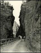 Walter Nixen on horseback in Sinclair Canyon