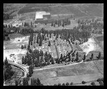 Aerial view of Pleasant Valley Cemetery, 4311 Pleasant Valley Road
