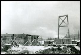 Construction of Trans Canada Highway bridge
