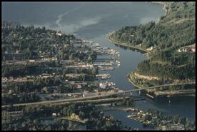 Aerial view of Sicamous Narrows