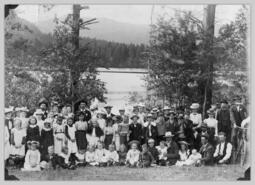 Group at lake