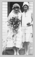 Unidentified bride and Mary Anderson as bridesmaid