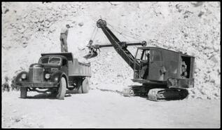 Loading truck at Gypsum Mine