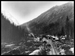 View of C.P.R. facilities at Rogers Pass, B.C.
