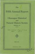 Fifth annual report of the Okanagan Historical and Natural History Society