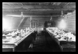 Dining room at the Columbia River Lumber Co. at Kualt