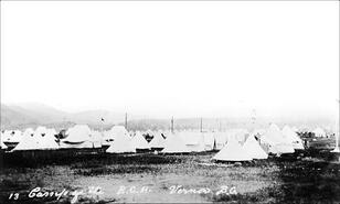 B.C. Horse regimental camp tents at Camp Vernon