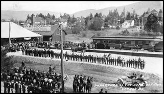 Duke of Connaught leaving the Okanagan from the Vernon railroad station