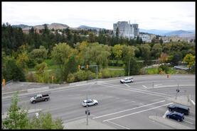 View over Hwy 6 overpass at Polson Park