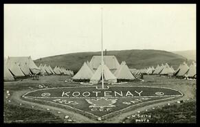 225th Kootenay Battalion rock crest, Camp Vernon