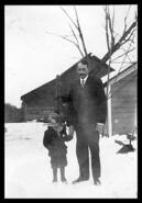 Unidentified man and child