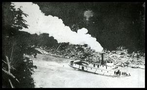 S.S. Revelstoke in Columbia River Canyon
