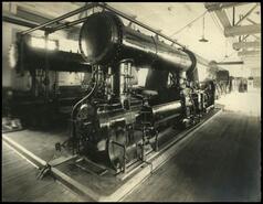 Interior view of equipment in Granby Mine building