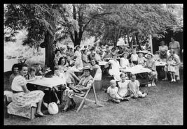 Group having a picnic in Oyama