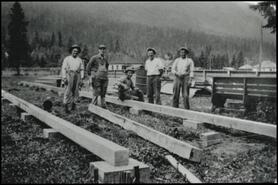 Laying foundation for Lumby Community Hall 