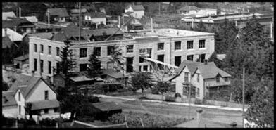 View of the Vernon Court House under construction