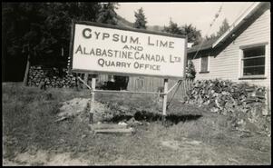 Gypsum Mine sign