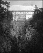 Kettle Valley Railway bridge under construction at Trout Creek, Summerland