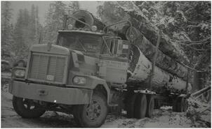 Sicamous company logging truck used by Steve Hyam