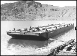 C.P.R. barge under construction at Okanagan Landing