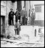 Unidentified group at Alexander Bros. smelter