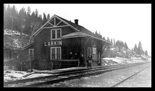 Drummond family at Larkin C.P. train station