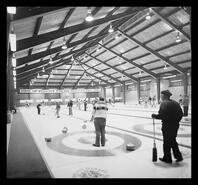 Opening games of the new curling rink, Vernon Curling Club