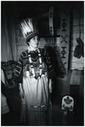 Tracy "Rosie" Williams in traditional Indigenous garments
