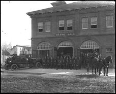 Group of firemen at No. 1 Fire Hall