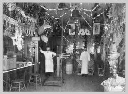 Interior of A.E. Maundrell's Meat Market